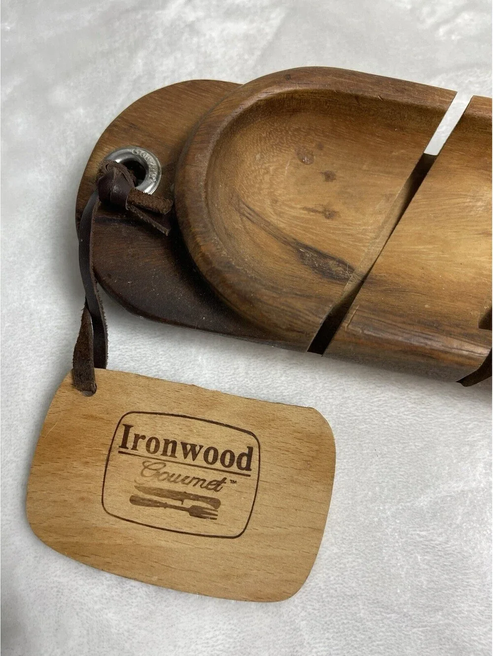 NWT Vtg Ironwood Baguette Bread Miter Cutting Board/Serving Tray 26